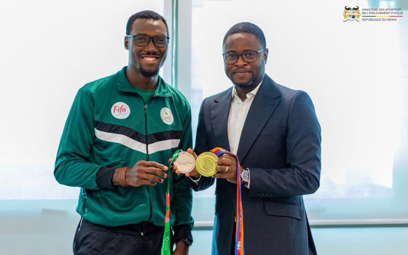 Bénin : Salifou Mouhawya, vice-champion du monde, reçu par Benoît Dato