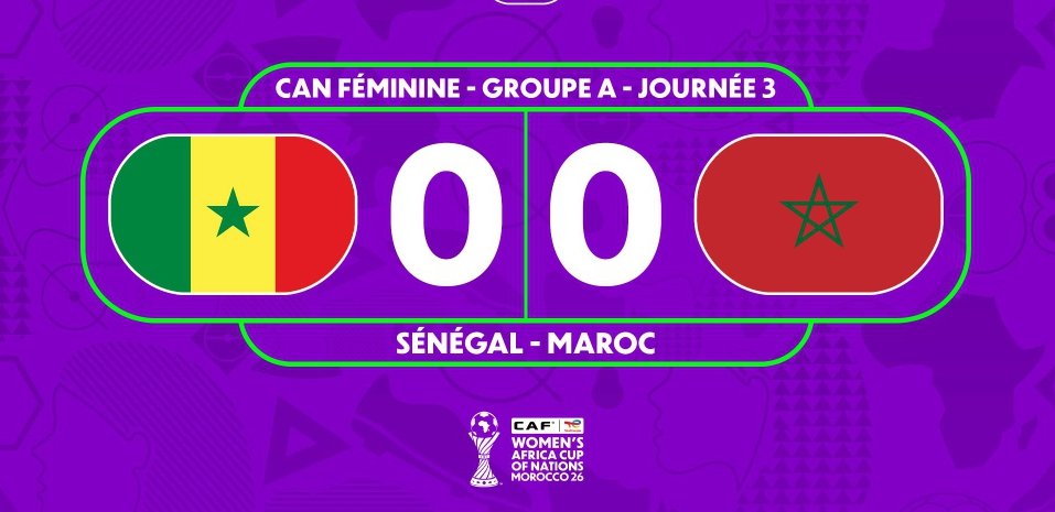 Can féminine 2026 : Le Sénégal et le Maroc se neutralise à la pause