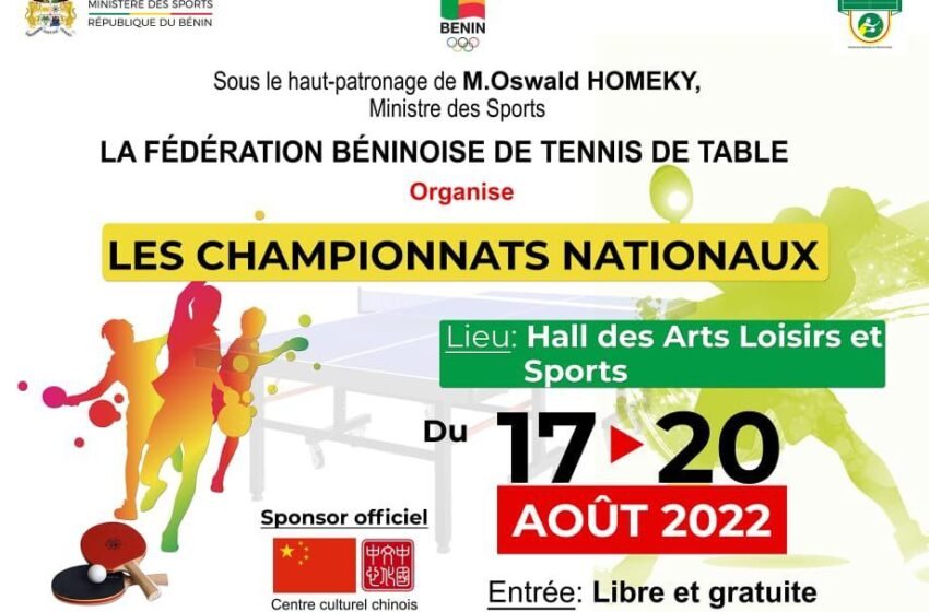  Championnats nationaux de tennis de table : Les hostilités lancées ce mercredi 17 août 2022