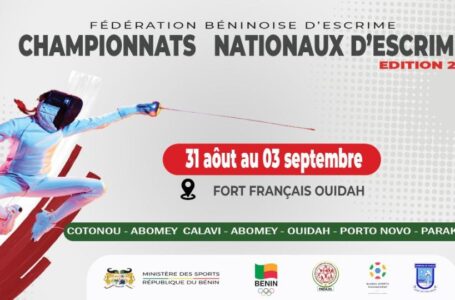 Championnats nationaux d’escrime : Ouidah accueille l’édition 2022