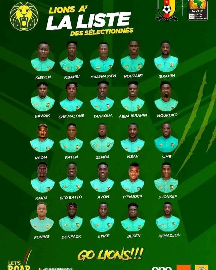 Chan AlgÉrie 2023 La Liste Des 25 Joueurs Camerounais Sélectionnés