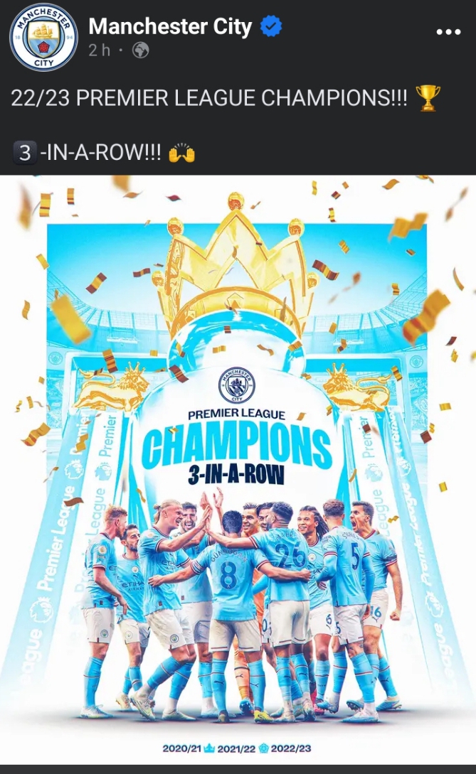 Manchester City The Citizens UEFA Champions League 2022-2023